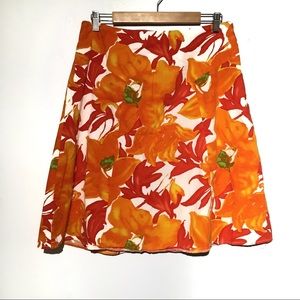 4/$20 LIVE A LITTLE Floral Patterned Midi Skirt 12